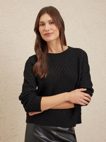 Lara Crew Neck Diamond Jumper                                                                                                   