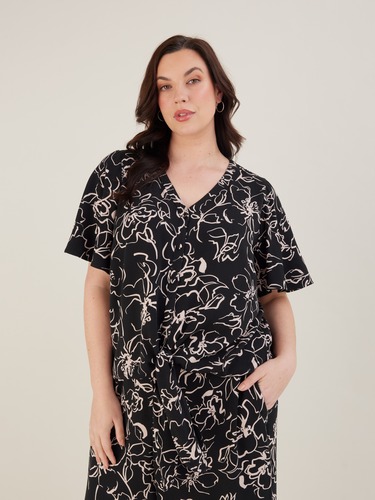Curve Pam Tie Front Shirt                                                                                                       