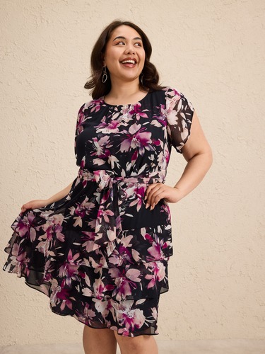 Curve Cassie Tiered Dress                                                                                                       