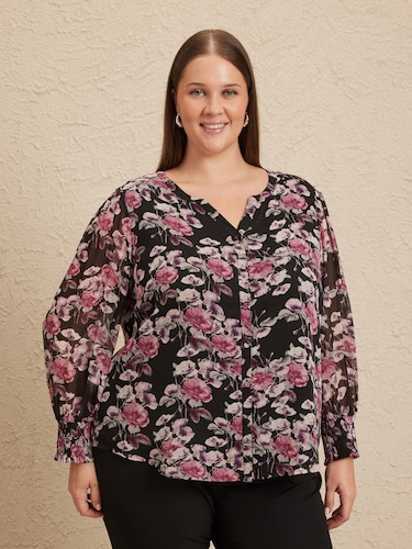 Curve Louisa Pleat Back Blouse                                                                                                  