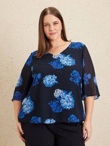 Curve Sienna V Neck Blouse                                                                                                      