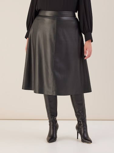 Curve Gabriella Faux Leather Skirt                                                                                              