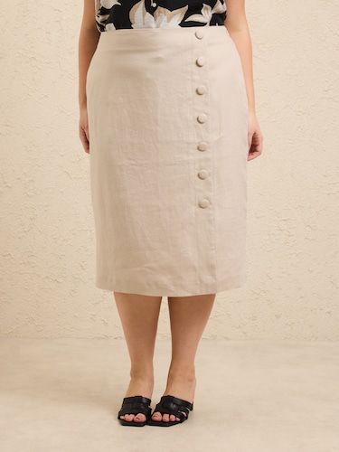 Curve Lucy Linen Skirt                                                                                                          