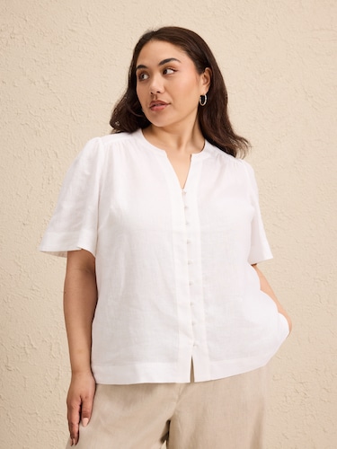 Curve Alexis Linen Blouse                                                                                                       