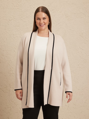 Curve Vanessa Tipped Cardi Coat                                                                                                 