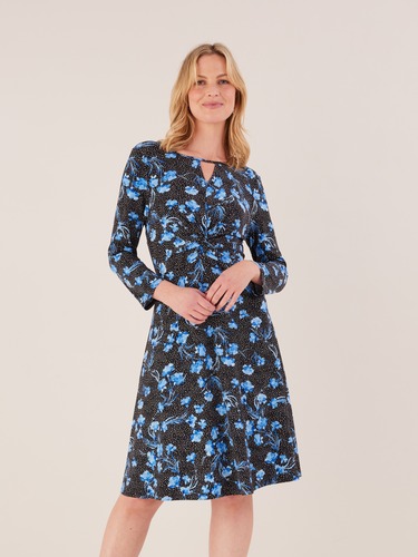 Knot Front Jersey Dress                                                                                                         