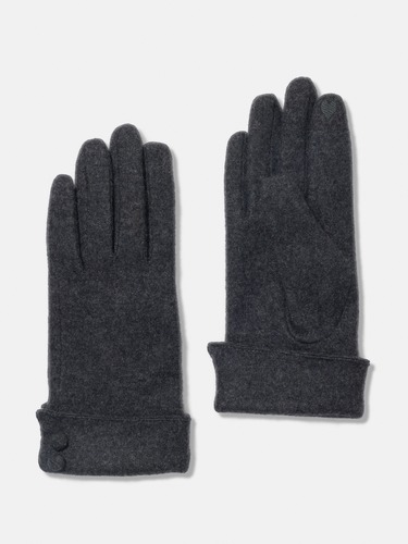 Button Detail Wool Blend Gloves                                                                                                 