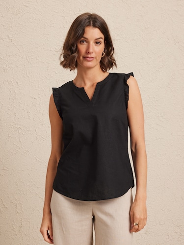 Salma Linen Top                                                                                                                 