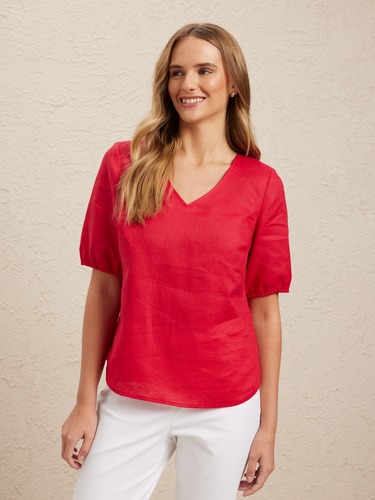 Nellie Linen Top                                                                                                                