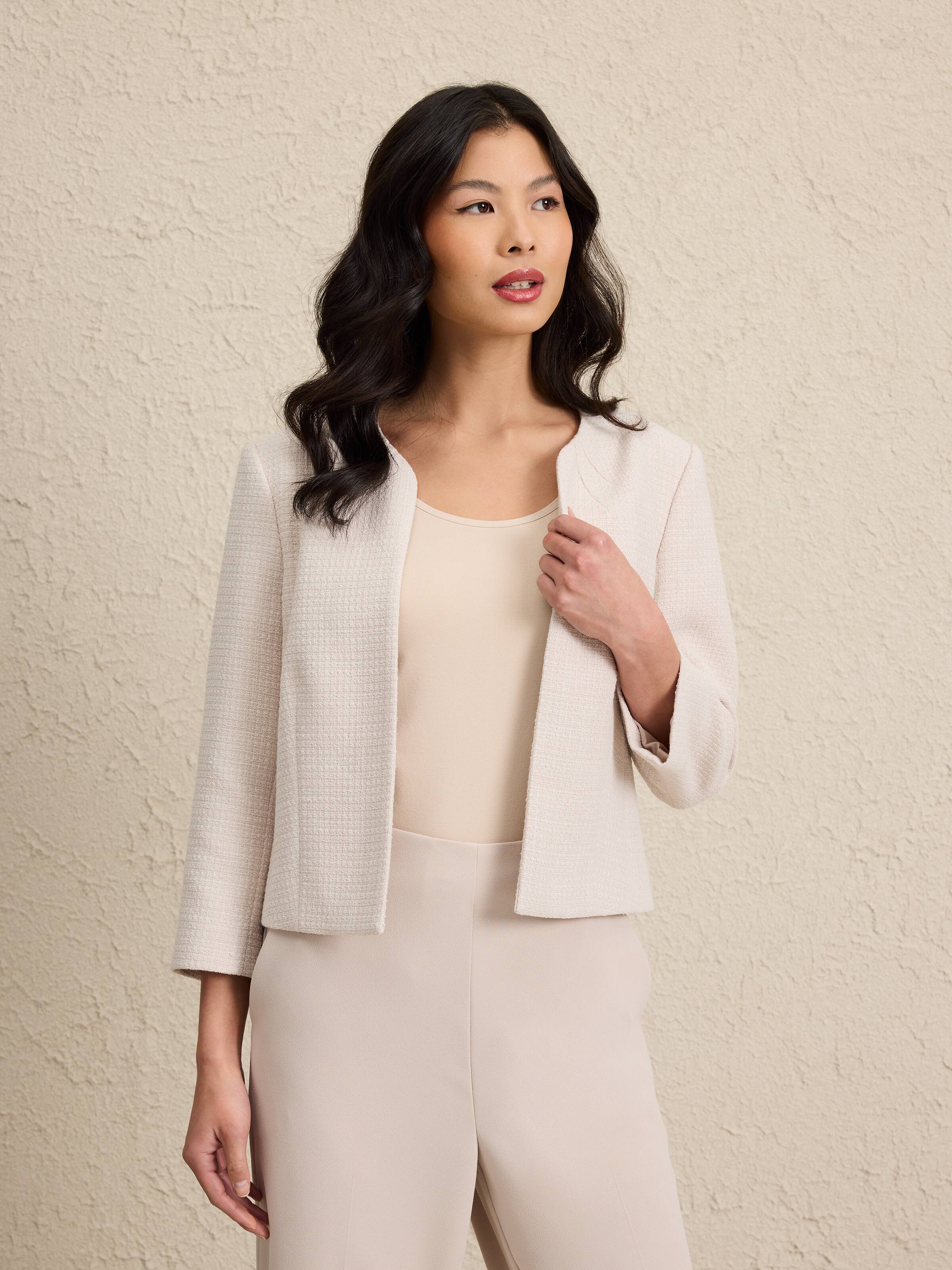 Textured Crop Jacket - JacquiE Online