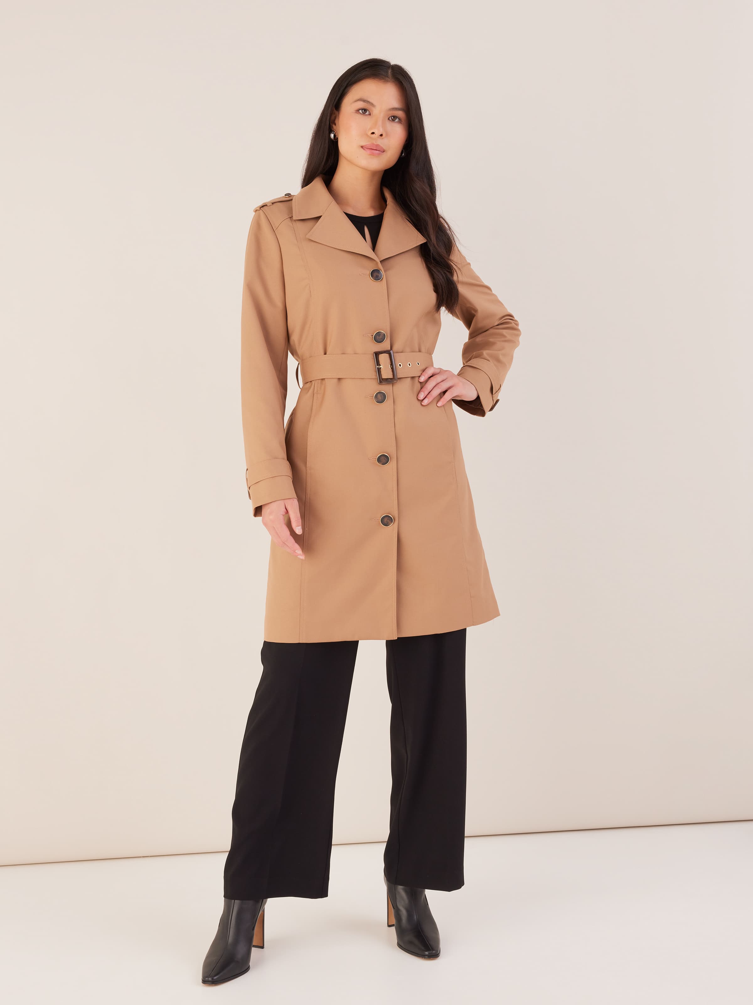 Tara Belted Trench - JacquiE Online