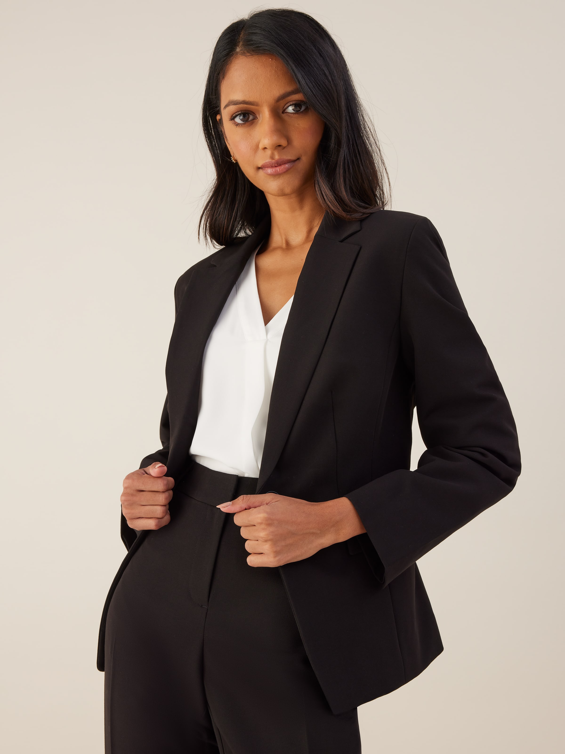 Modern Petite Suit Jacket Black - JacquiE Online
