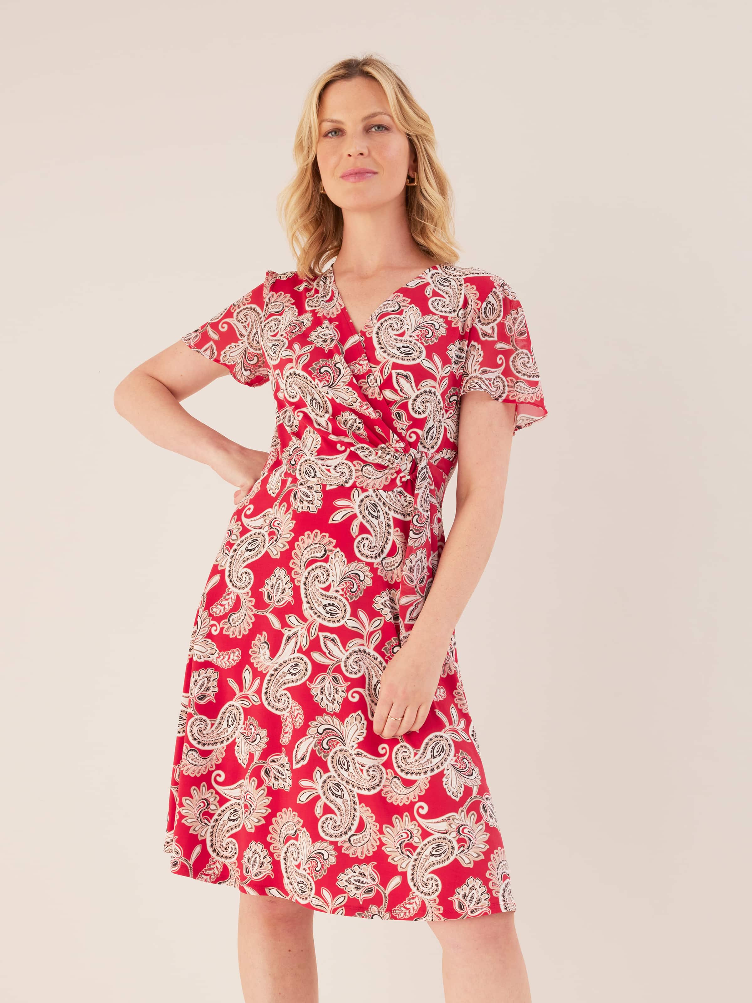 Jacqueline Bubble Sleeve Dress - Indigo Stripe main image 1