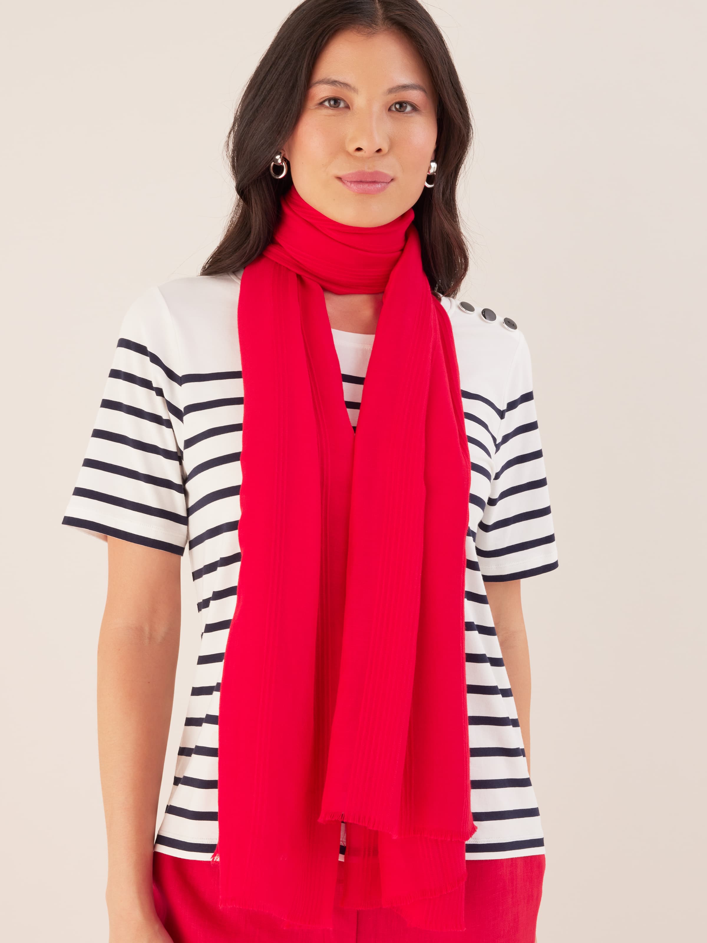 Stripe Viscose Scarf JacquiE Online